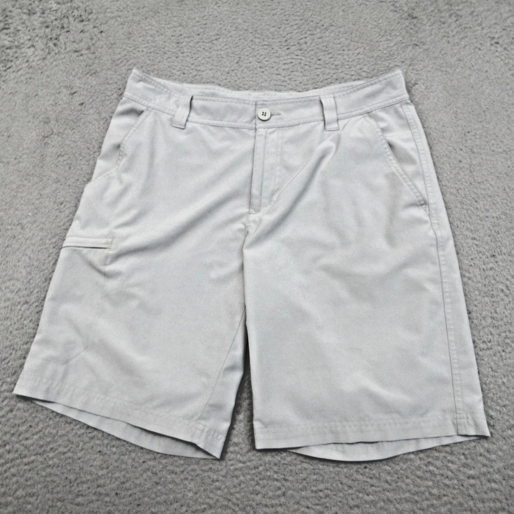 Columbia Omni Shield Performance Shorts Mens 34 Gray 11" Inseem Golf Fishing
